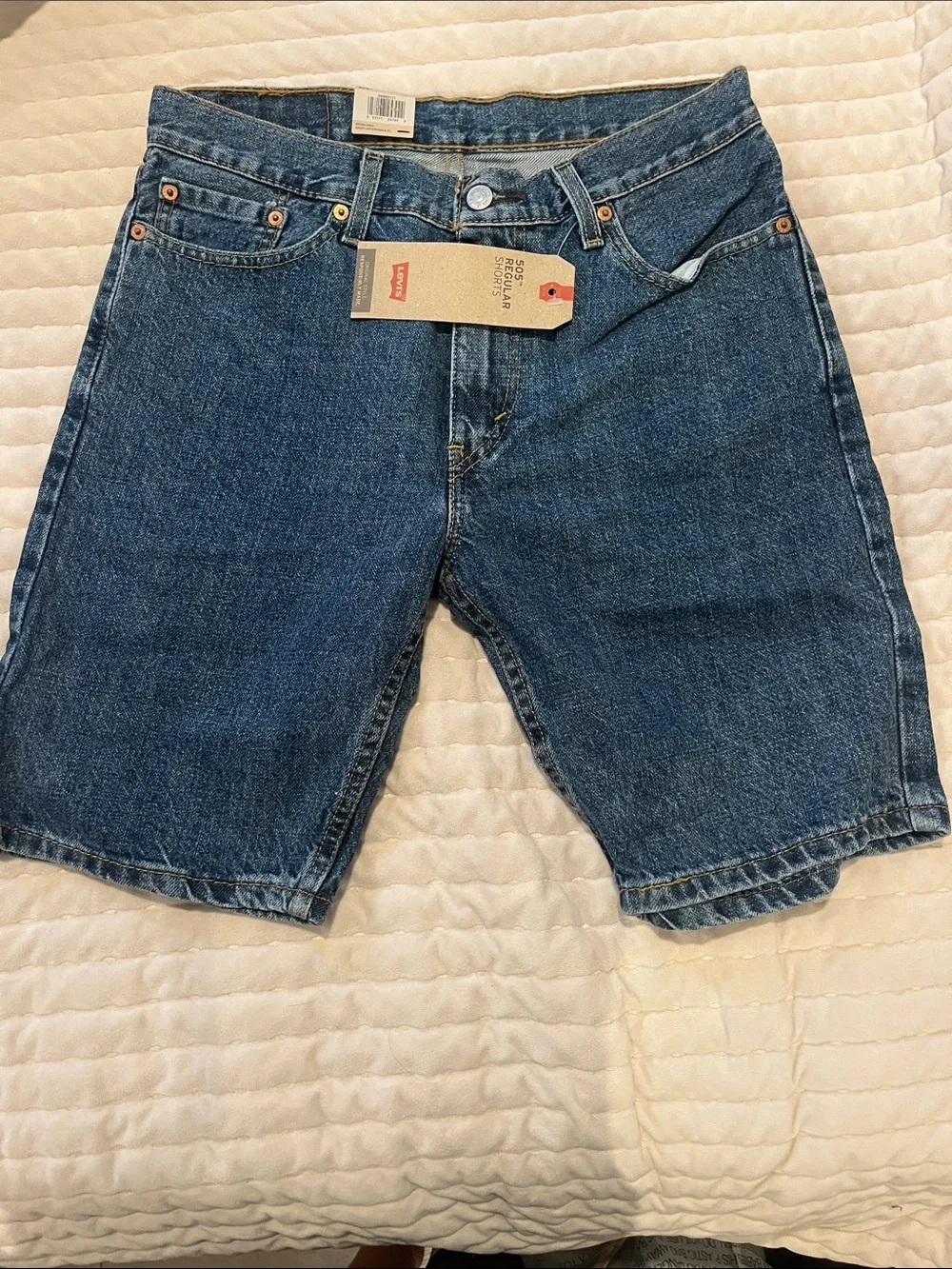 Levi's Men's Dark Blue Denim Jean Shorts with Tag